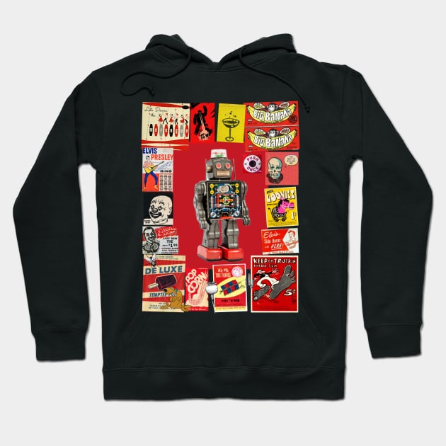 ROBOT COLLAGE Hoodie by CS77